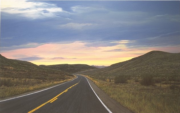 Time measured in dotted and solid yellow lines as we cross the Lone Star State.